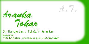 aranka tokar business card